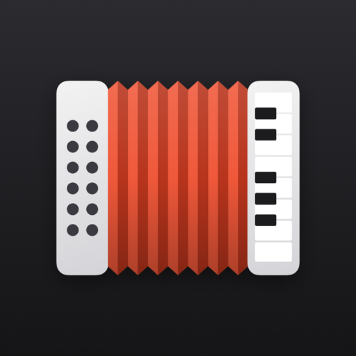 The DuoBox app icon: a red accordion.